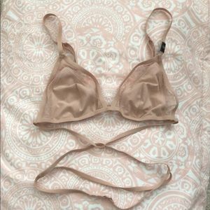 VS Blush Crossbody Triangle Bralette